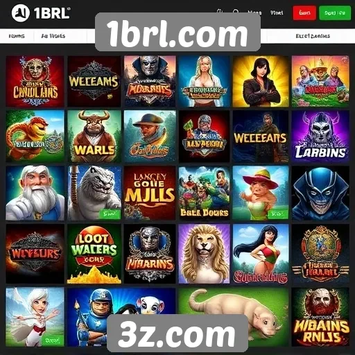 Variedade de jogos disponíveis no site 1brl.com
